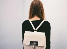 White Vintage Back Pack For Girl